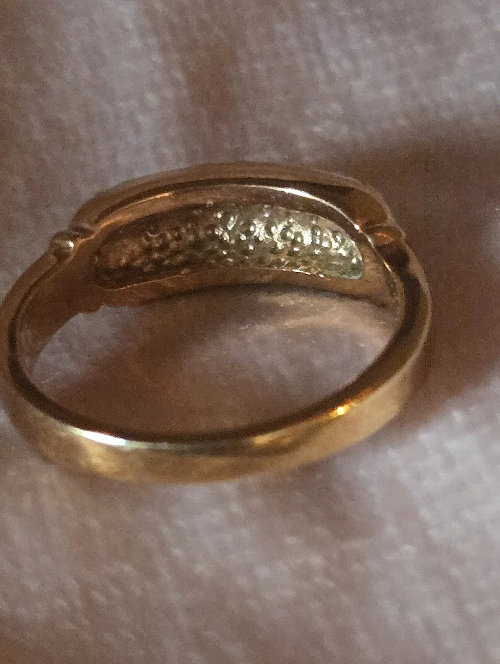 Gold Tone Crystal Pave Ring